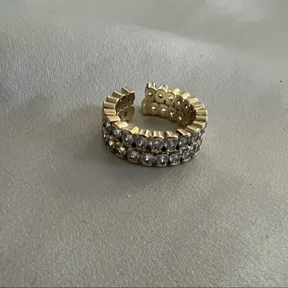 Double Layer Open Adjustable Wedding Minimalistic Ring waterproof Love ring